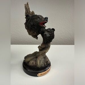 Monnet Collection figurine of two Bear Heads